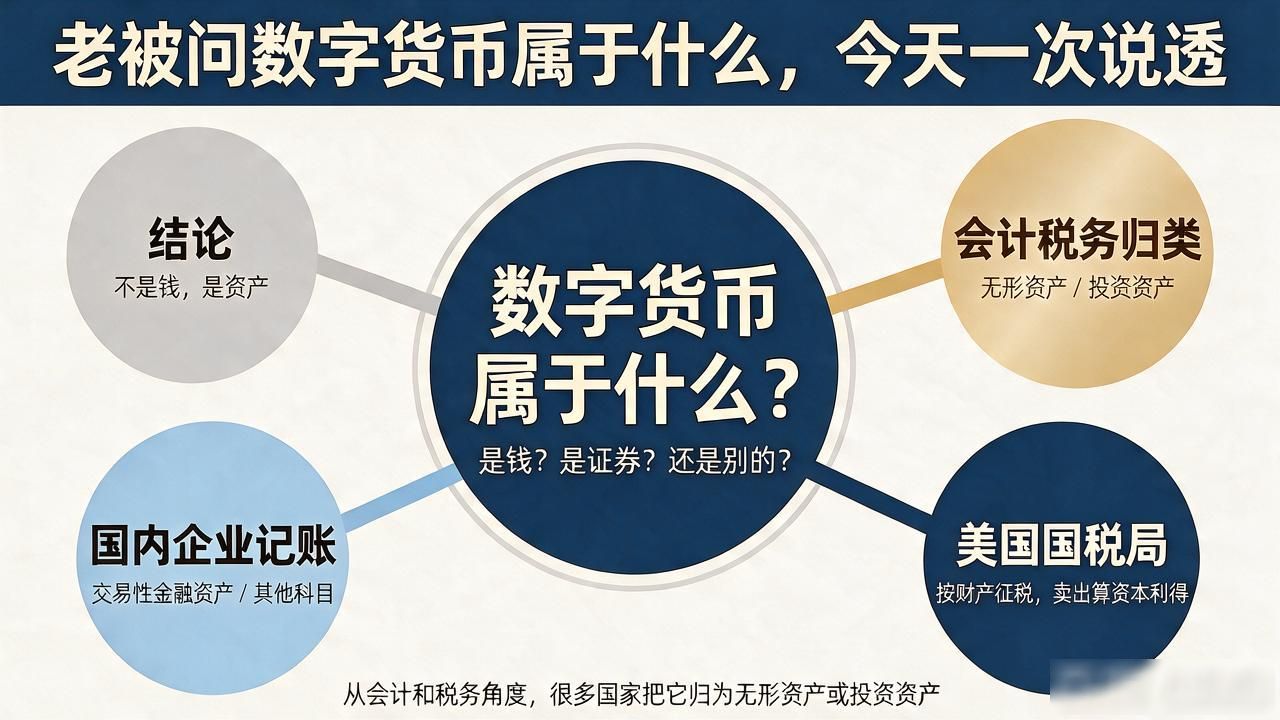 老被问数字货币属于什么，是钱？是证券？还是别的？今天一次说透