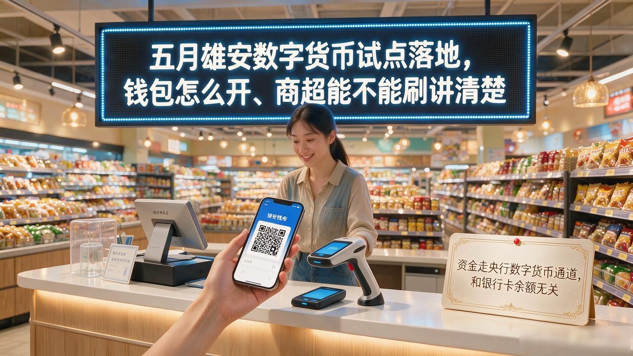 五月雄安数字货币试点落地，钱包怎么开、商超能不能刷讲清楚