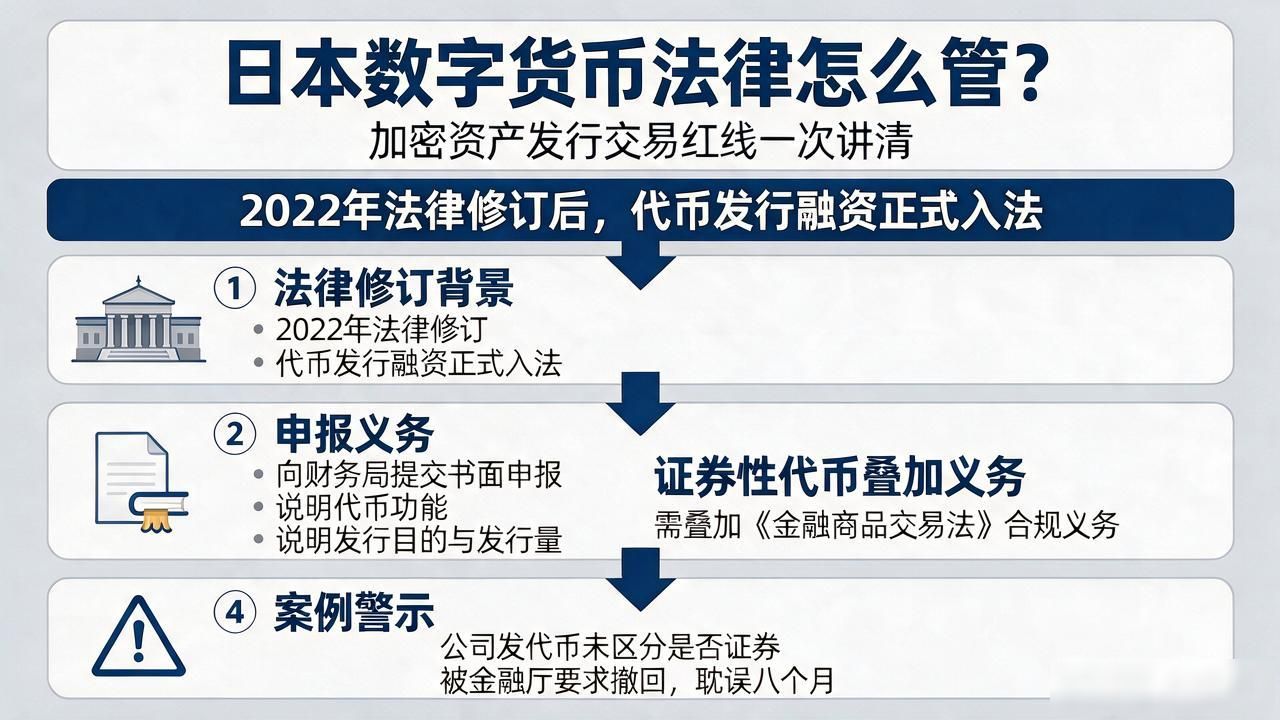 日本数字货币法律怎么管？加密资产发行交易红线一次讲清