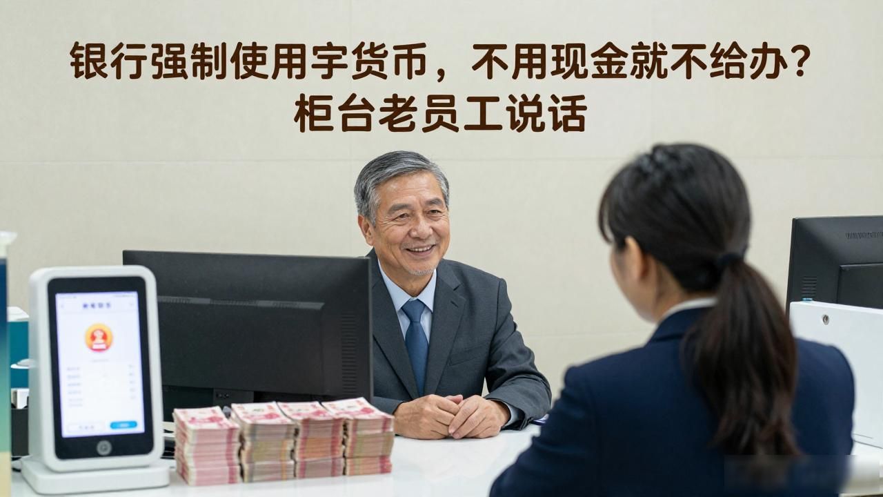 银行强制使用数字货币，不用现金就不给办？柜台老员工说实话