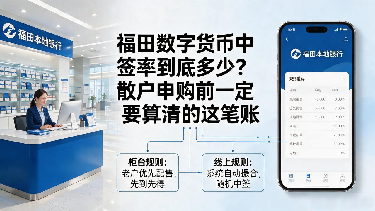 福田数字货币中签率到底多少？散户申购前一定要算清的这笔账