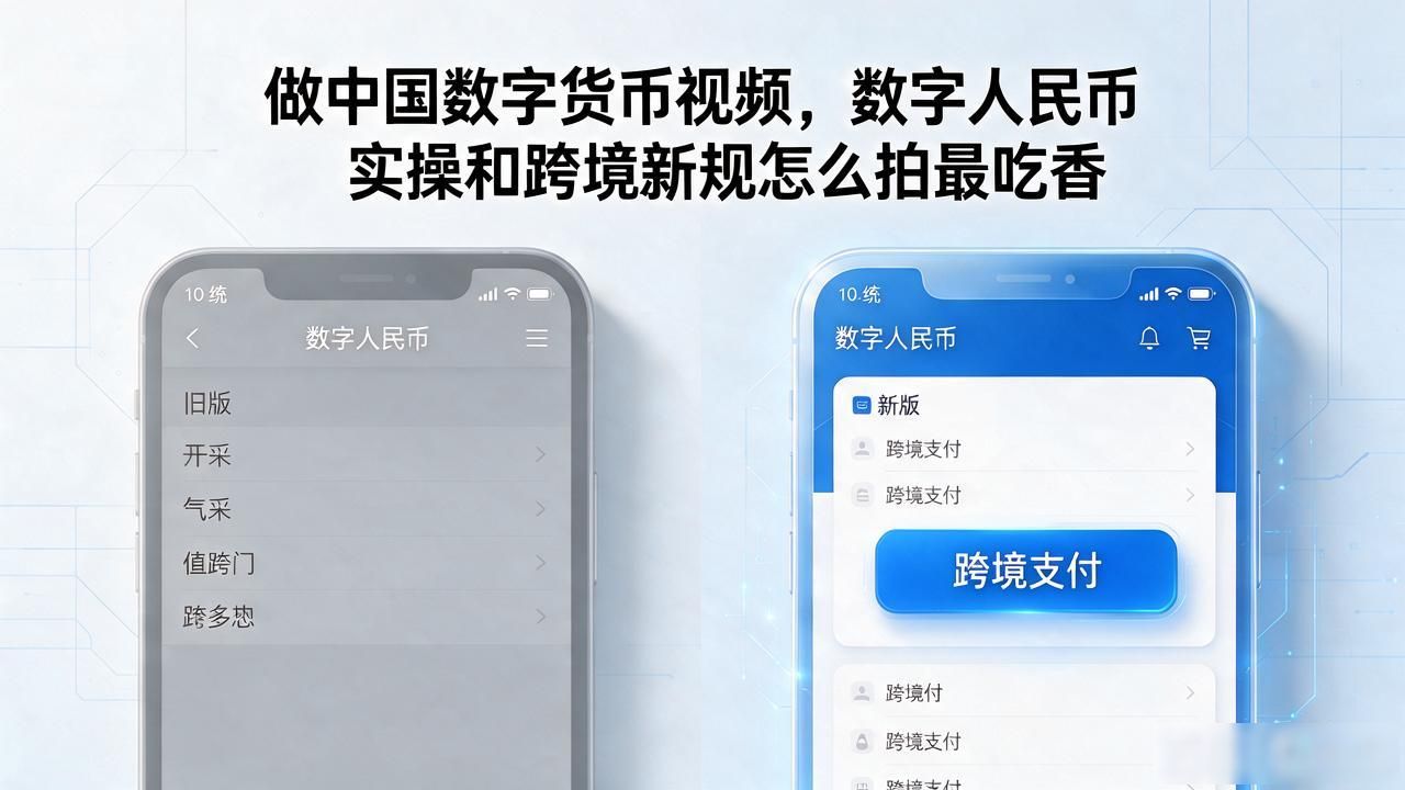 做中国数字货币视频，数字人民币实操和跨境新规怎么拍最吃香