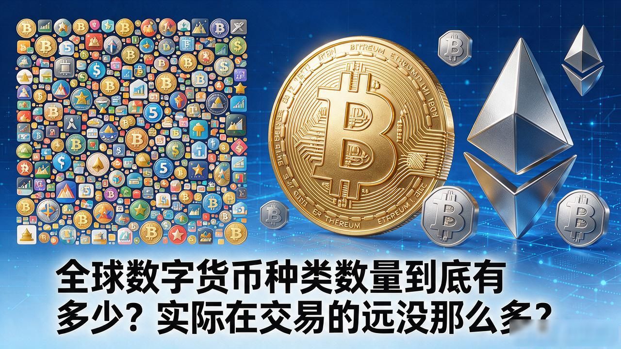 全球数字货币种类数量到底有多少？实际在交易的远没那么多