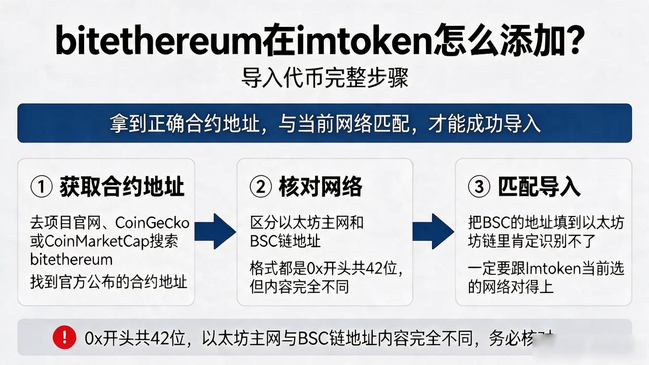 bitethereum在imtoken怎么添加？导入代币完整步骤
