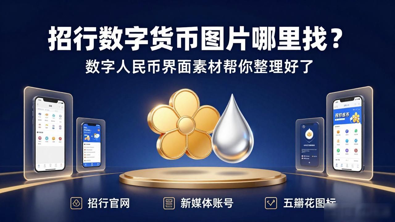 招行数字货币图片哪里找？数字人民币界面素材帮你整理好了