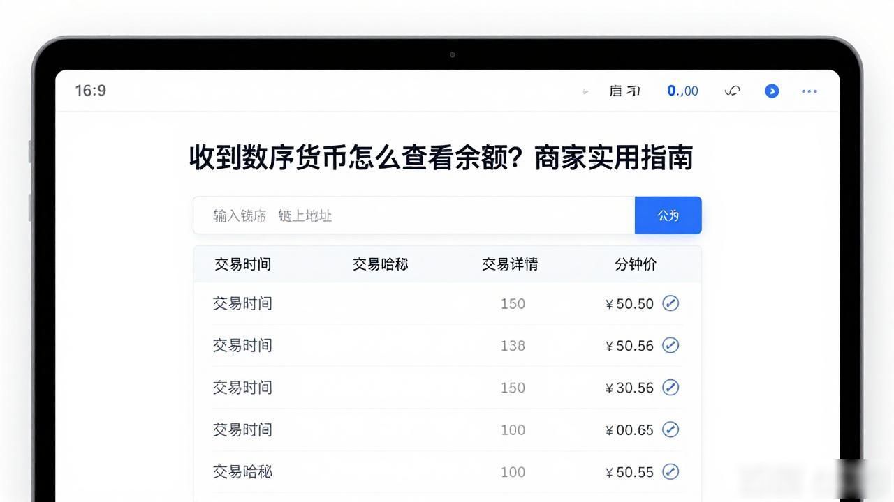 收到数字货币怎么查看余额？商家实用指南