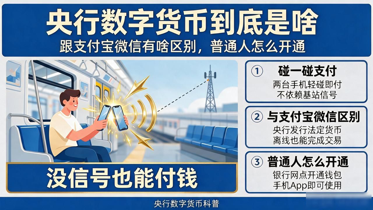 李央行数字货币到底是啥，跟支付宝微信有啥区别，普通人怎么开通