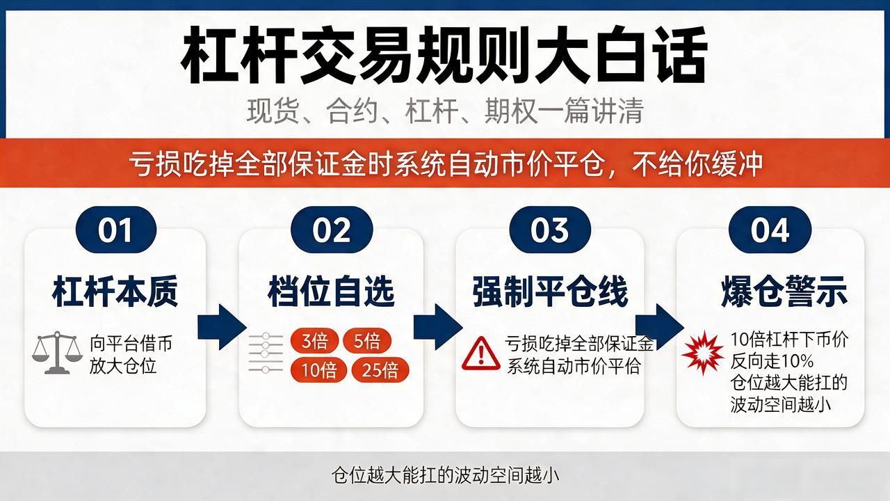 四种数字货币交易规则大白话：现货、合约、杠杆、期权一篇讲清