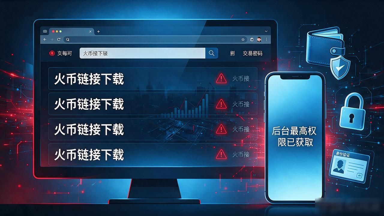搜"火币链接下载"出来一堆结果，为什么我劝你千万别乱点进去