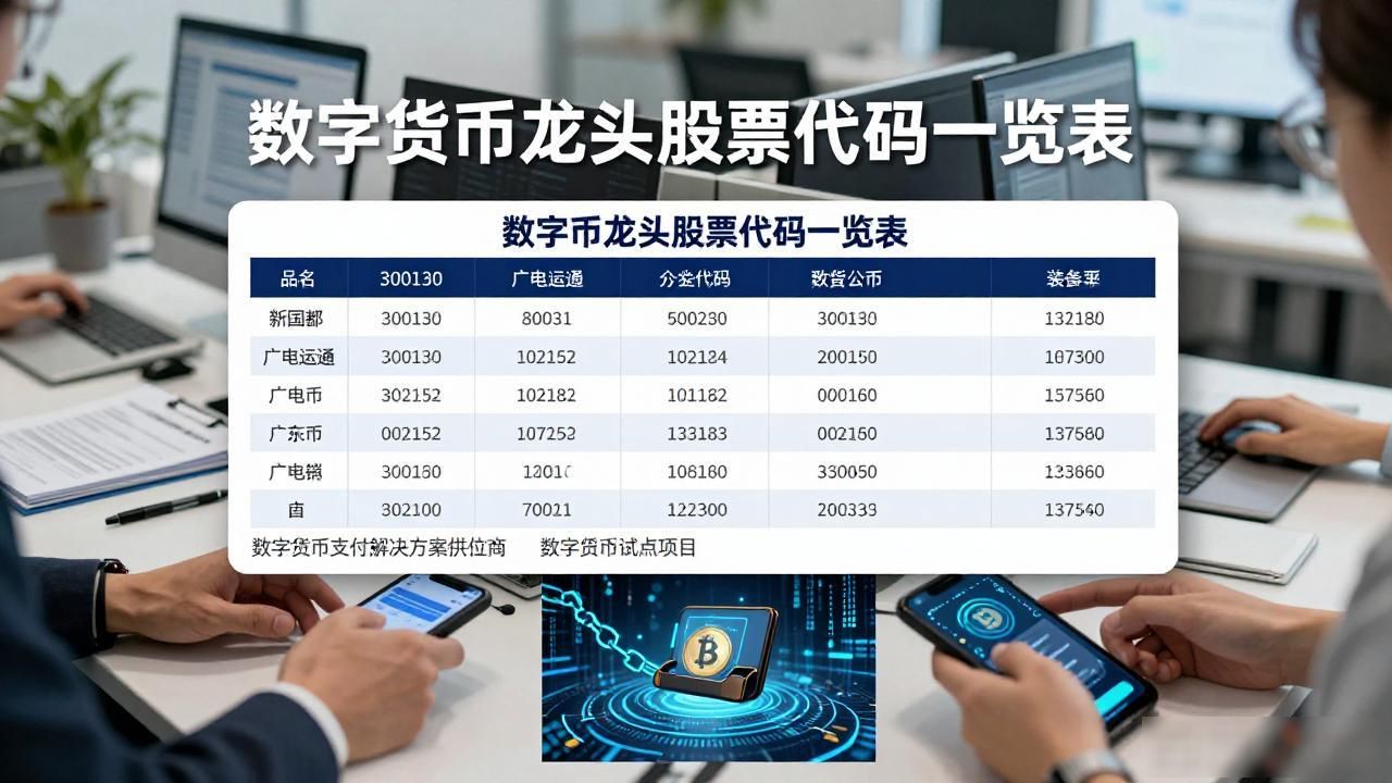数字货币龙头股票代码一览表