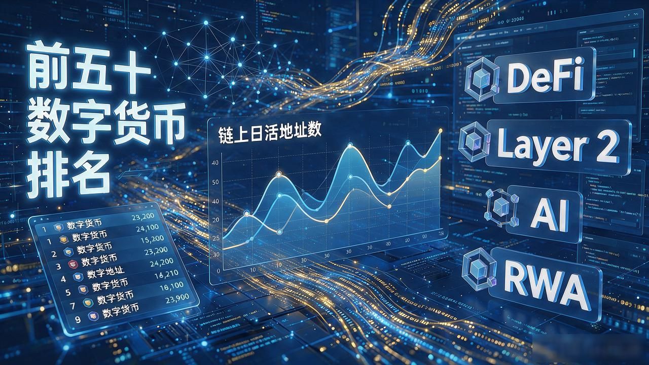 前五十数字货币排名怎么读？市值、日活、流动性比排名本身管用