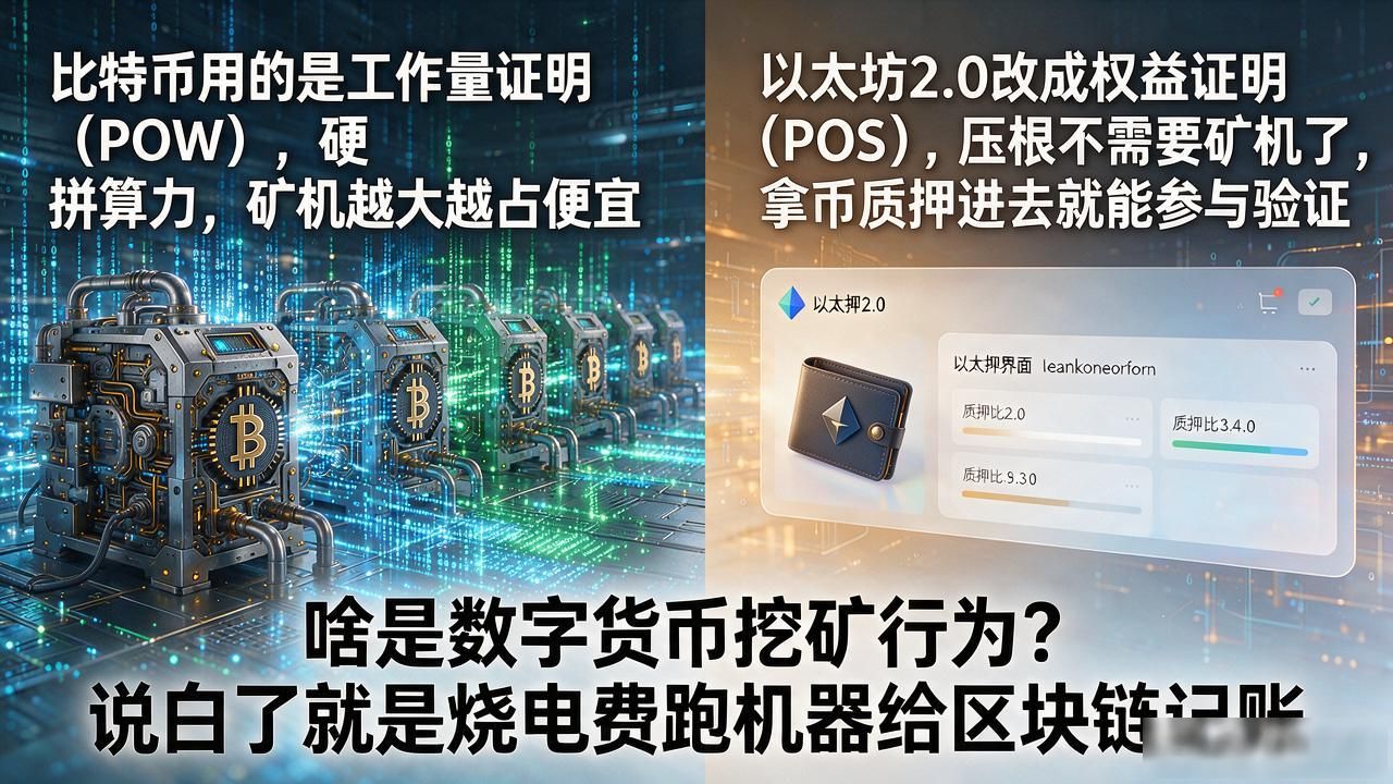 啥是数字货币挖矿行为？说白了就是烧电费跑机器给区块链记账