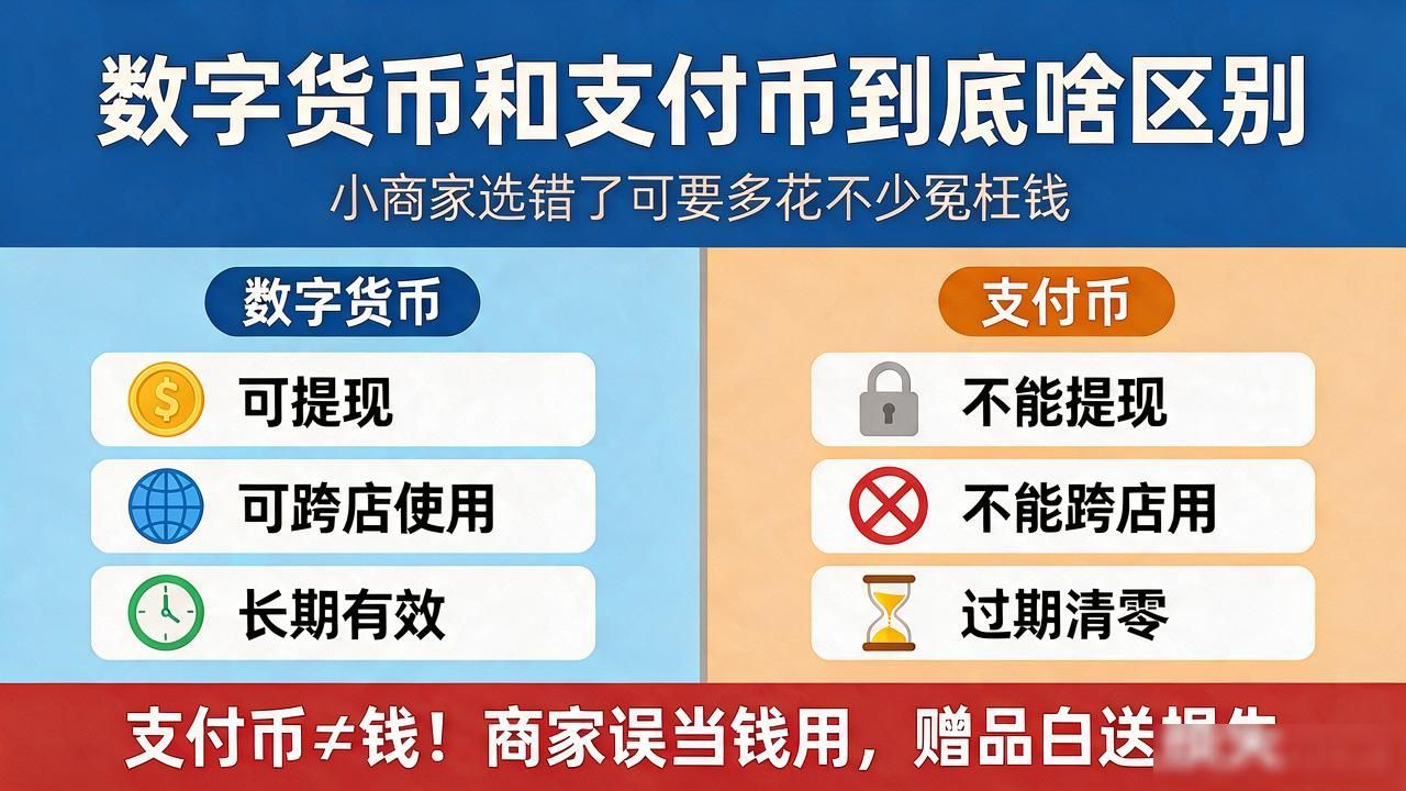 数字货币和支付币到底啥区别，小商家选错了可要多花不少冤枉钱