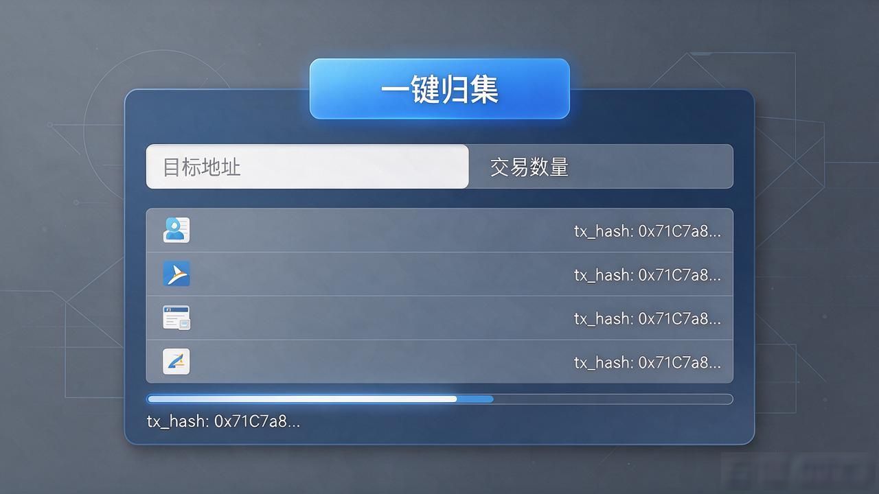 数字货币散在多个交易所？一键归集器30秒把所有余额合成一笔